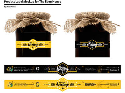 Eden's Honey branding design graphic design label packaging vector
