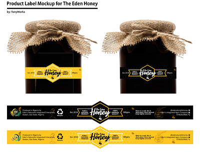 Eden's Honey branding design graphic design label packaging vector