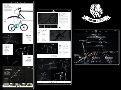 ROAR CYCLES adobexd bikes dailyui design illustration roarbikes ui uidesign uiux webdesign website