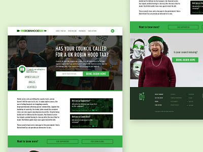 Robin Hood Tax - Bring Robin Home finance green tax ui ux webdesign website website design