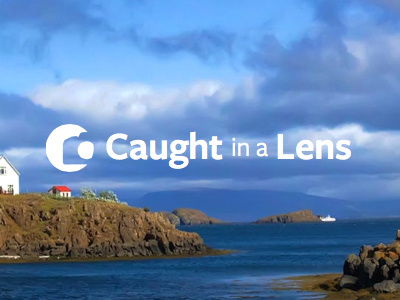 Caught in a Lens Logo blog logo photography travel typography