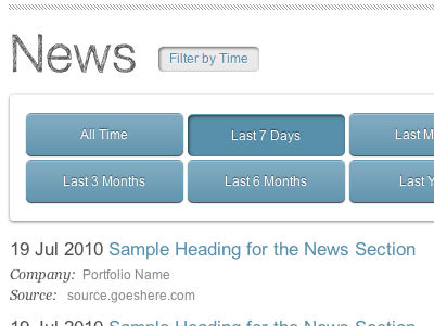 News Filter button css3