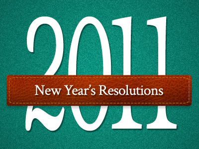 2011 Resolutions leather texture typography