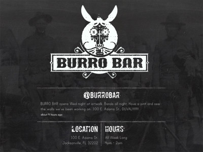 Burro Bar Landing Page