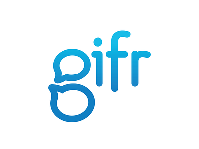 Gifr blue g gif gradient icon logo type