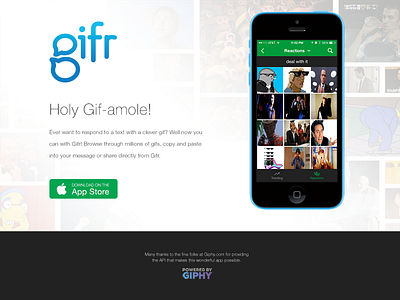 Initial Gifr Landing Page