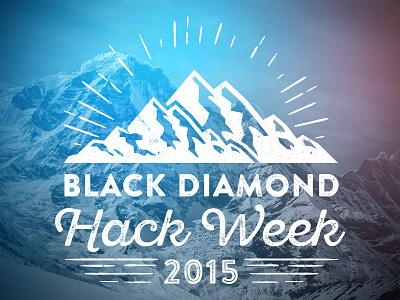 Black Diamond Hack Week 2015 distressed hack week illustration overlay type white type