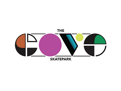 The Cove Skatepark (rejected) black blue green logo orange random tag skateboard skatepark type yellow