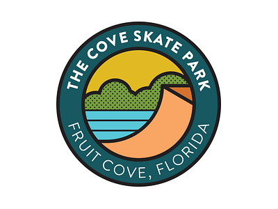 The Cove Skatepark (accepted) black blue green logo orange random tag skateboard skatepark type yellow