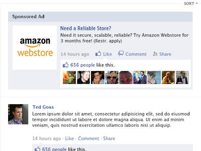 Ads in the Facebook Feed design facebook ui ux