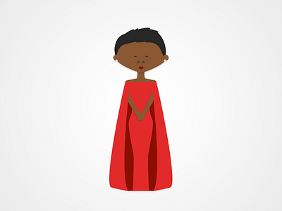 Lupita Nyong'o actress cartoon celebrities flat design golden globes illustration lupita nyongo oscar red