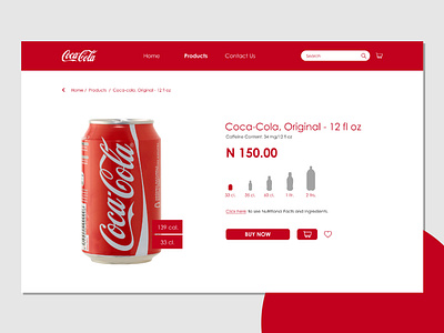 Coca-Cola Shopping Website app branding cocacola design graphic design ui ux web website