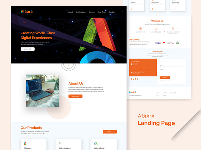Afaara Landing Page app branding design graphic design ui ux web website