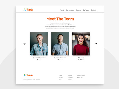 Our Team Page app branding design outteam teampage ui ux web website
