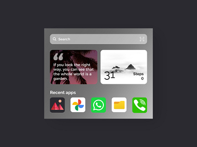 UI Mobile Top Screen Widget