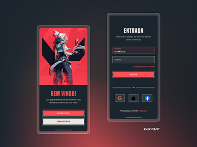 Valorant | UX / UI Design Mobile App app design ui ui design ux ux design ux ui ux ui design