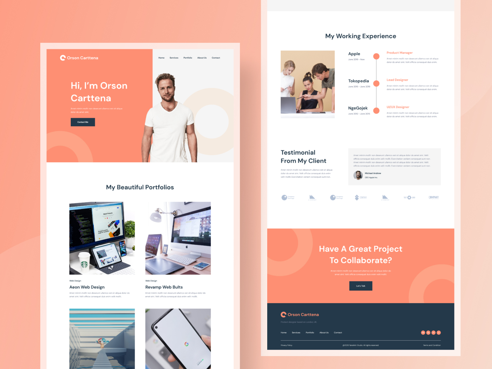 Personal Portfolio by Romadhona Ighfirlyan on Dribbble