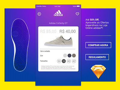 Adidas Shoes Design adidas app design e shop flat layout marketing shot sketchapp ui ux web