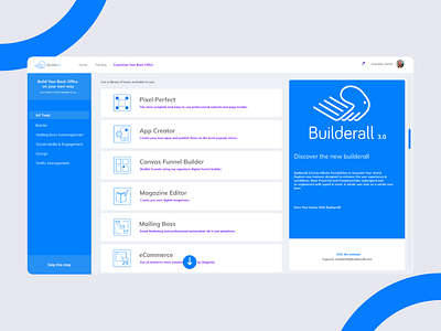 Office Builderall Plataform Marketing - Home blue builderall dashboad dashboard design dashboard ui project redesign ui user interface ux web