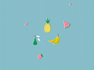 Summer Fruit banana character cherry bathing suit fruit green melon pattern pear pineapple summer swim