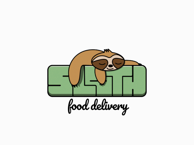 sloth animation animation brand brand design brand identity branding flat illustration illustrator logo vector