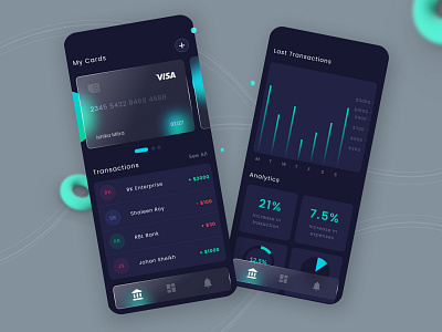 Oculum - Finance App app dashboard ui design glassmorphism ui ux