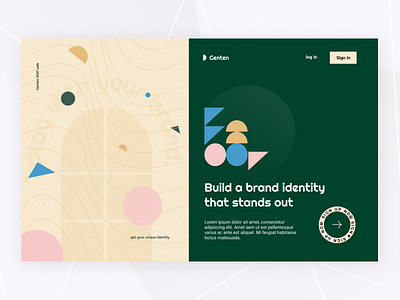Genten - Branding Agency abstract app branding dashboard ui design geometric glassmorphism graphic design illustration logo ui ux