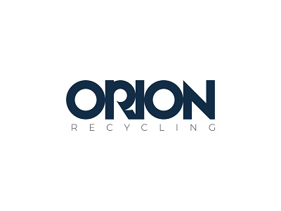 ORION Recycling Logo Design brand design branding dark blue design logo negative space recycling