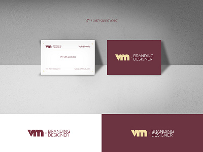 VM Branding Designer Business Card alphabet brand brand design branding branding design business card corporate design designer emblem logo logo design logo designer mark