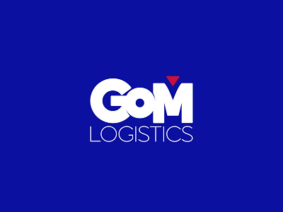 GOM Logistics New Logo Design adobe illustrator alphabet blue branding design corporate idea logistics logo logo design new