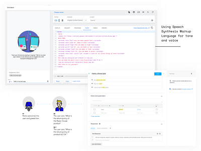 Prototyping a Voice UI - my working flow ai app assistant design user flow ux uxui voice assistant voice interface web app