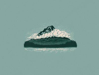 Foggy Mountain illustration illustrator mountain procreate texture