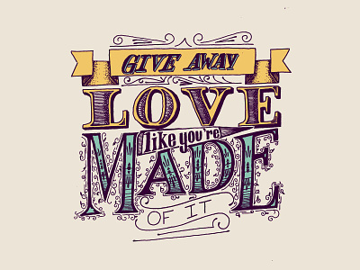 Give away love away give illustration love