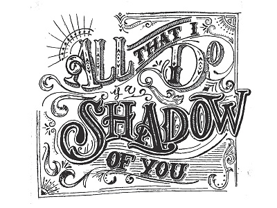 Shadow font hand drawn hand lettering ink lettering pen sketch typography