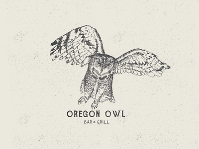 Oregon Owl bar branding grill logo oregon owl