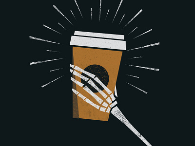 We gon' be alright coffee illustration skeleton