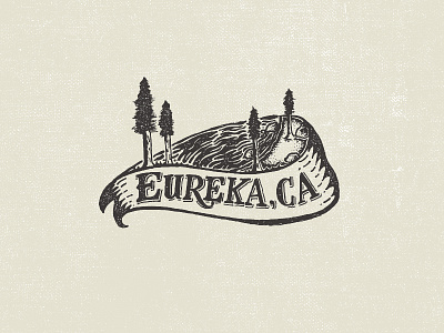 Eureka, CA california eureka handdrawn type typography