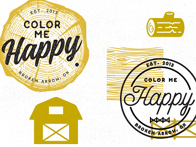 Brainstorming branding color farmhouse furniture happy logo wood