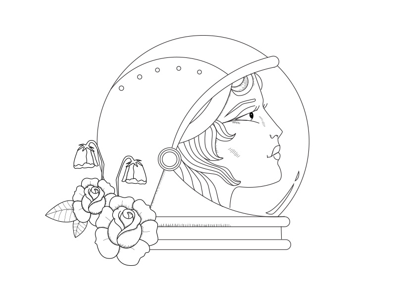 Astronaut roses astronaut design illustration
