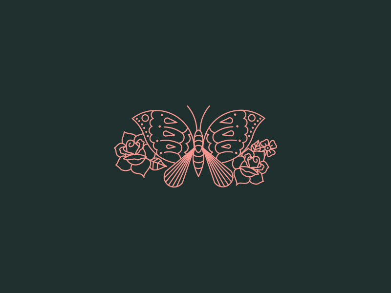 Moth/Butterfly Friend illustration vector tattoo roses moth butterfly