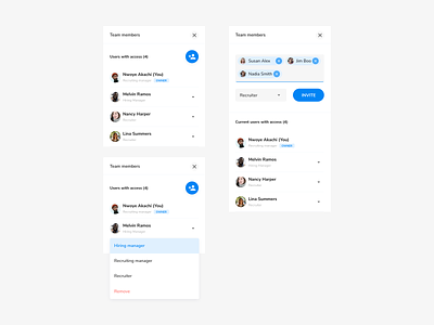 Re-useful sharing component access component design system enterprise enterprise app enterprise ux interaction design reponsive saas security profiles sharing user experience user experience design ux web app