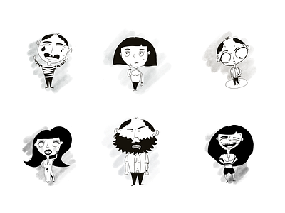 Playing around with character illustrations set #1