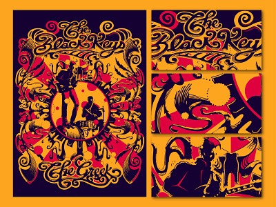 The Black Keys by DYNO branding concert poster design illustration illustrator music poster poster art poster design typography