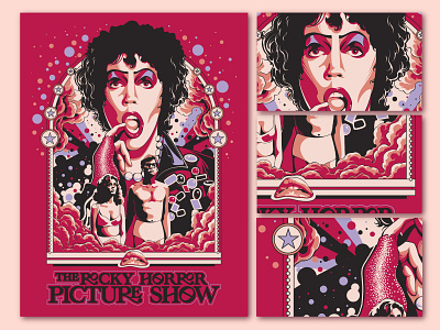 The Rocky Horror Picture Show by DYNO for the Frida Cinema branding design illustration illustrator movie poster poster poster art poster design typography