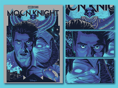 Moon Knight design illustration illustrator poster poster art typography