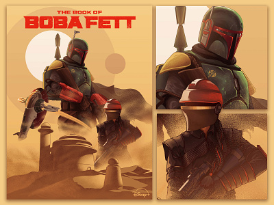 BOBA FETT design illustration illustrator poster poster art typography