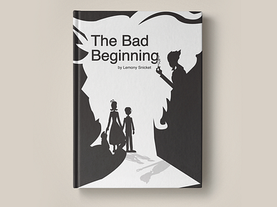 The Bad Beginning Book mockup a series of unfortunate events bad beginning book cover minimalist
