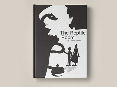 The Reptile Room Book Mock Up a series of unfortunate events book cover design illustration illustrator minimalist