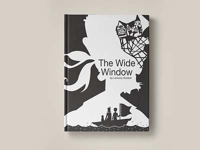 The Wide Window Book Cover Design a series of unfortunate events book cover design illustrator minimalist the wide window the wide window