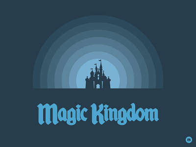 WDW 4 Parks Vector Magic Kingdom 01 design disney world magic kingdom minimalist vector art wdw